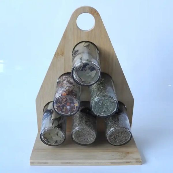 Triangular Spice Containers Triangle 3 Tier Spice Rack Organizer Shelf With Empty Glass Jars For ...